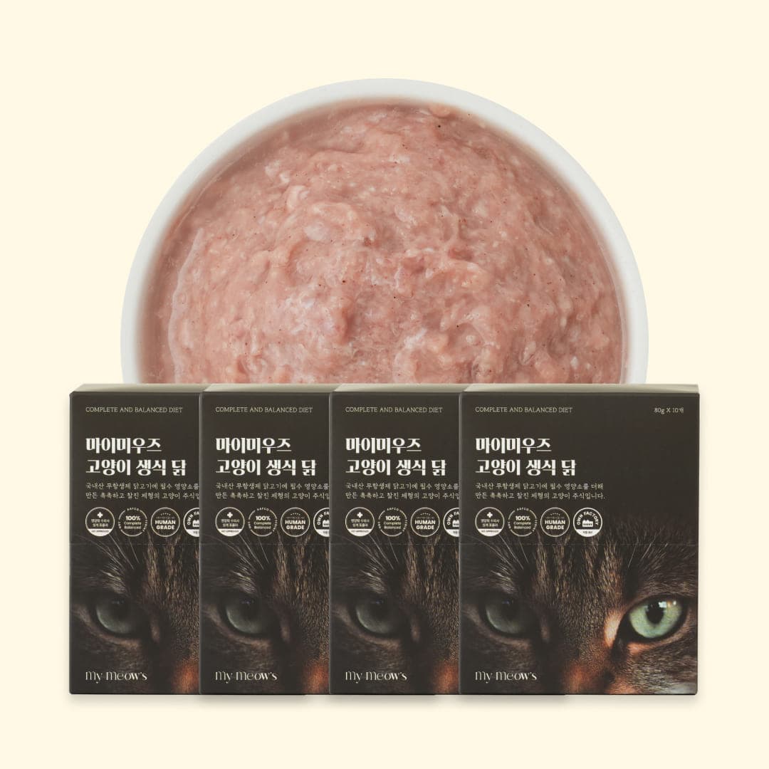 [고양이] 포옹 마이미우즈 생식 닭 3.2kg(80gX40개입)
