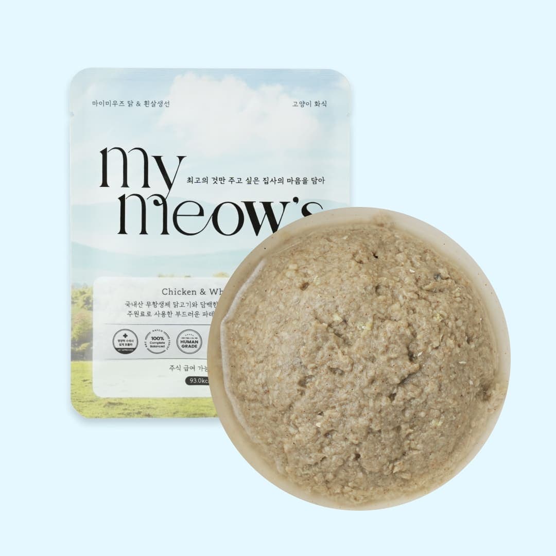 [고양이] 포옹 마이미우즈 화식 닭&흰살생선 체험팩(80gX4개입)