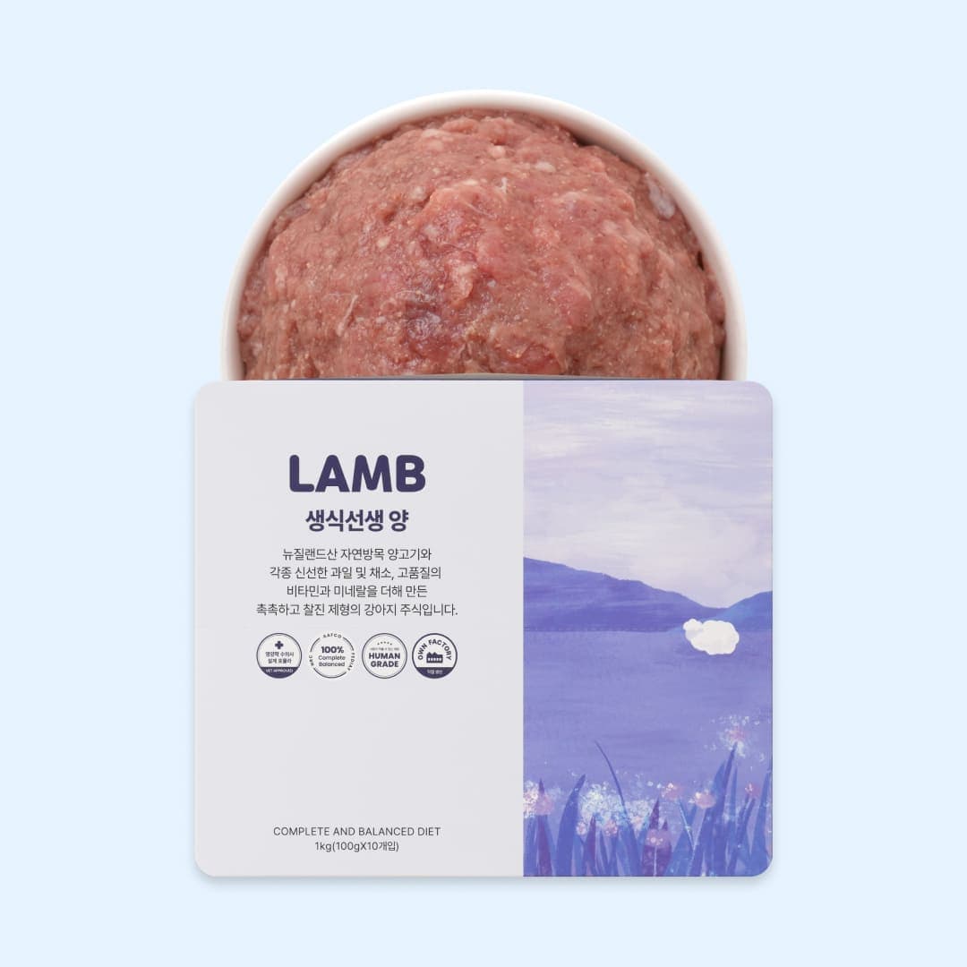 [강아지] 포옹 생식선생 양 1kg(100gX10개입)