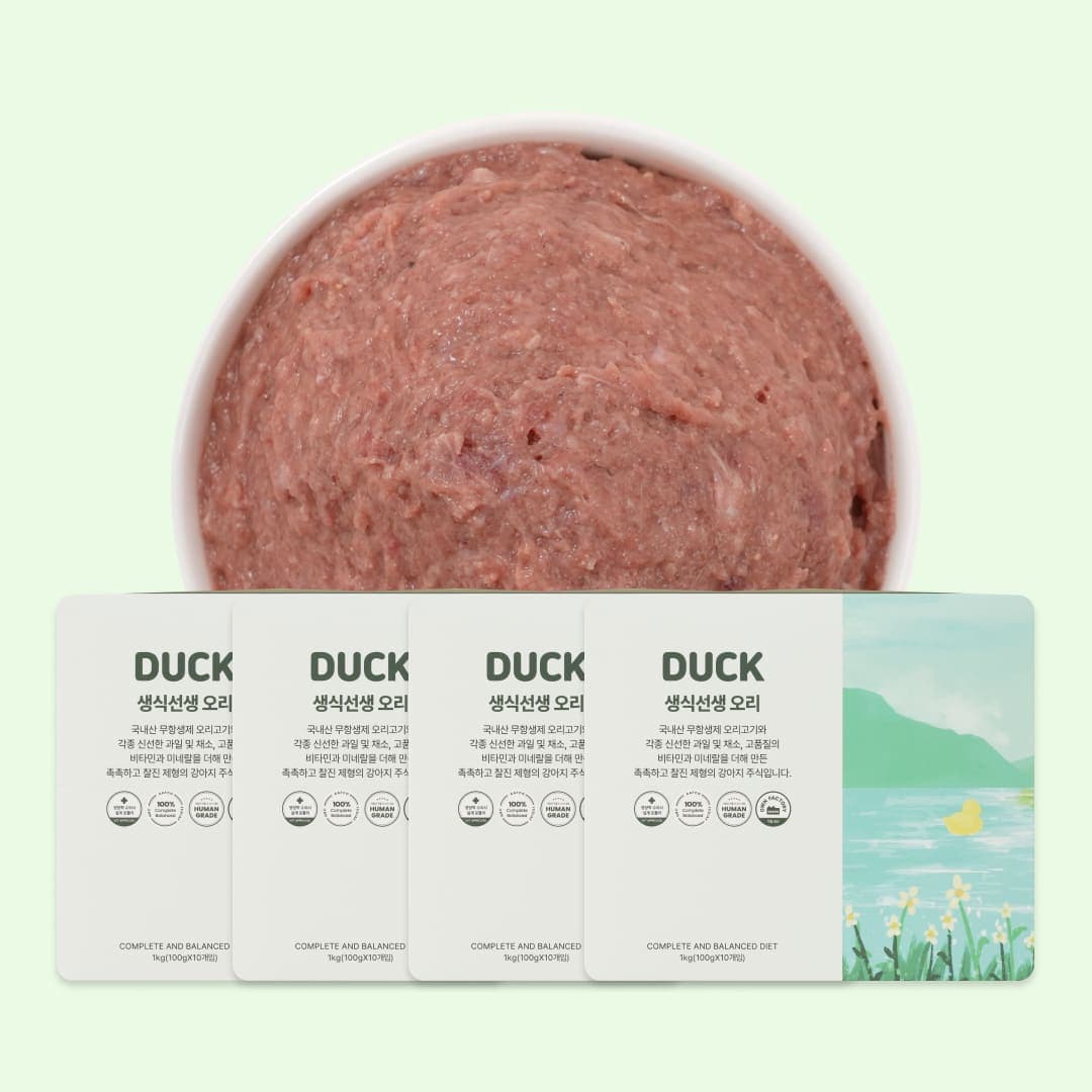 [강아지] 포옹 생식선생 오리 4kg(100gX40개입)