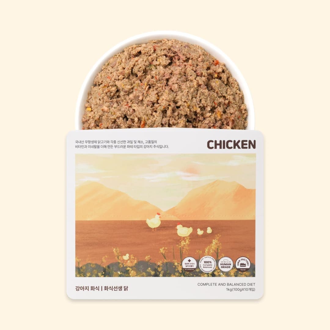 [강아지] 포옹 화식선생 닭 1kg(100gX10개입)