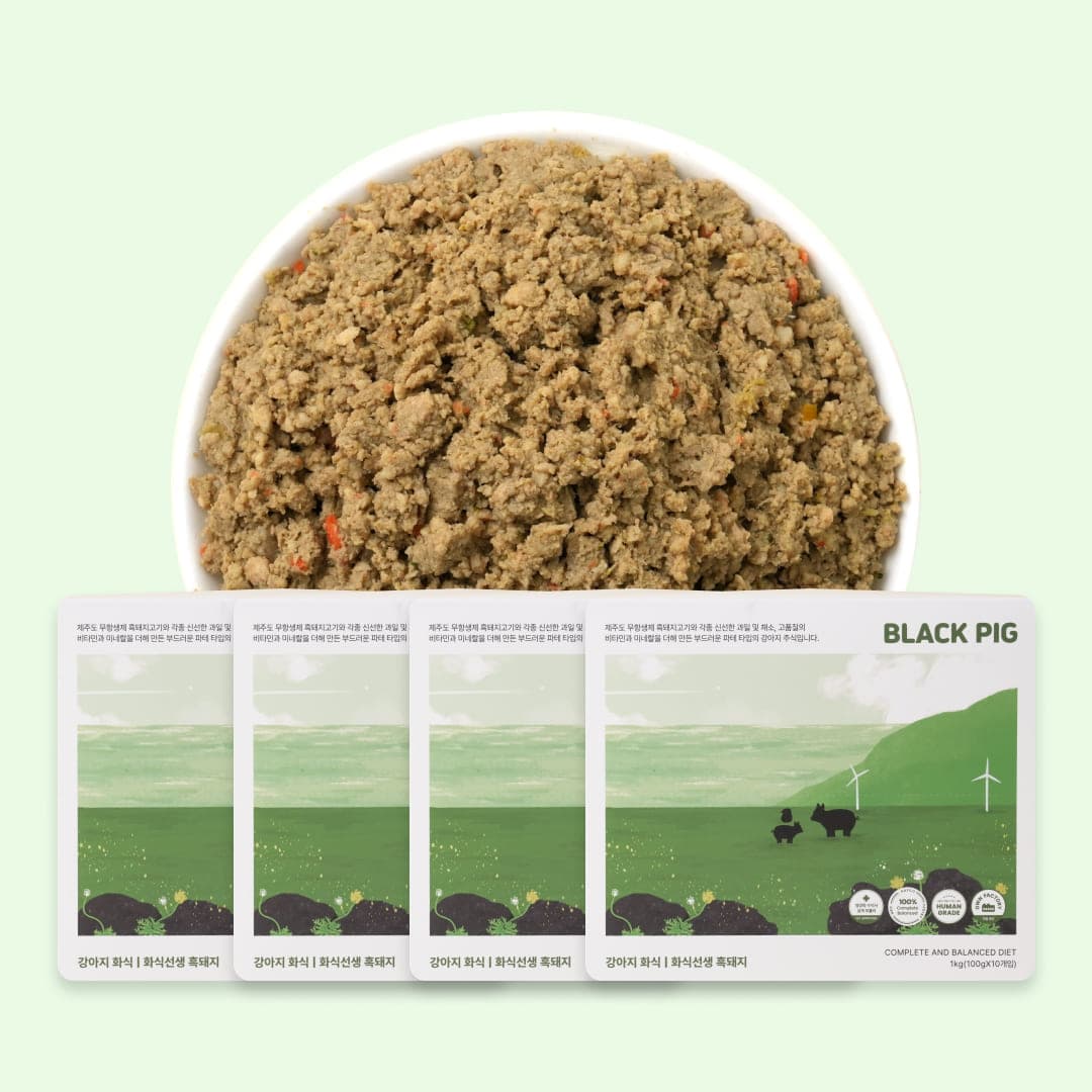 [강아지] 포옹 화식선생 흑돼지 4kg(100gX40개입)
