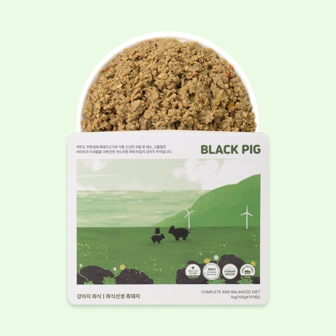 [강아지] 포옹 화식선생 흑돼지 1kg(100gX10개입)