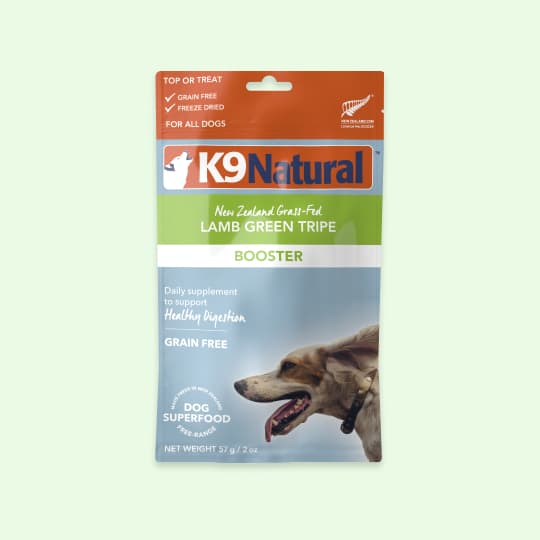 [강아지] K9 동결건조 램 그린 트라이프 부스터 57g