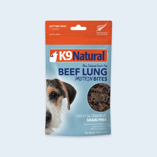[강아지] K9 에어드라이 트릿 프로틴 바이트 소고기 허파 60g