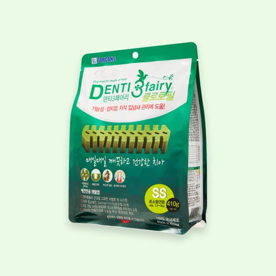 [강아지] 포켄스 덴티페어리 클로로필 덴탈껌 대용량(410g) SS 82개입(초소형견용)