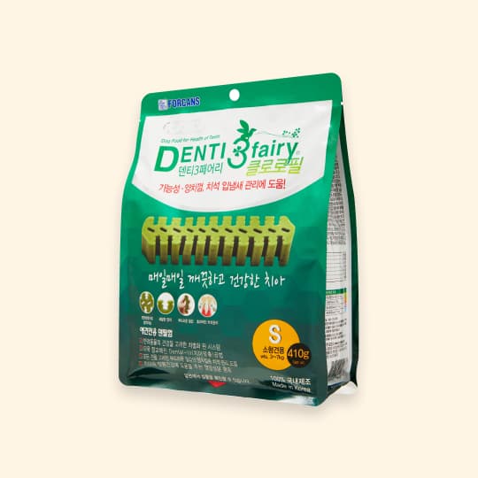 [강아지] 포켄스 덴티페어리 클로로필 덴탈껌 대용량(410g) S 56개입(소형견용)