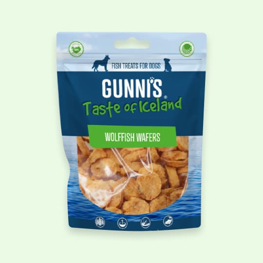 [강아지] 구니스 에어드라이 간식 웨이퍼 울프피쉬(농어) 85g
