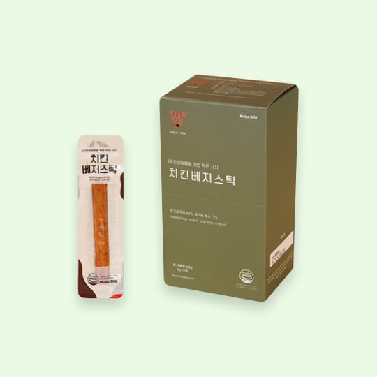 [공용] 리치즈박스 수제간식 쫄깃 치킨 베지스틱(20개입)