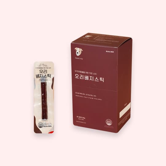 [공용] 리치즈박스 수제간식 쫄깃 오리 베지스틱(20개입)