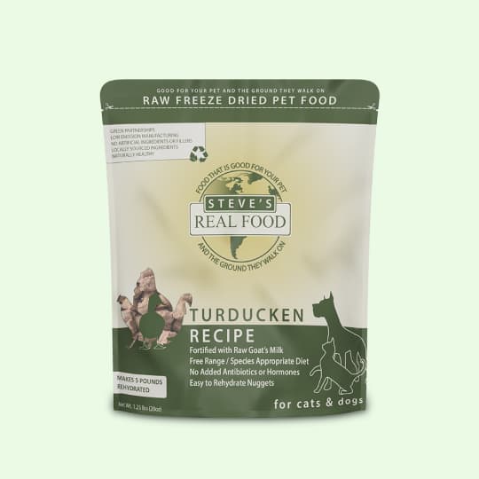 [강아지] 스티브스 리얼푸드 동결건조 터덕킨(칠면조/오리/치킨) 566g