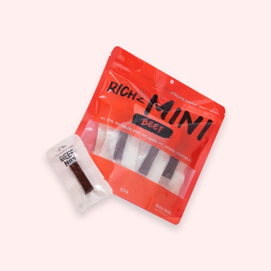 [공용] 리치즈박스 수제간식 쫄깃쫀득 져키형 미니 비프(12개입)
