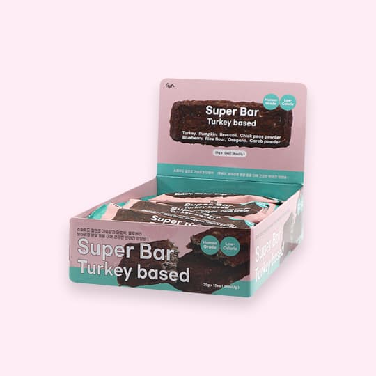 [강아지] 고위드테일 수제간식 슈퍼바 칠면조 1박스 (25gX12개)