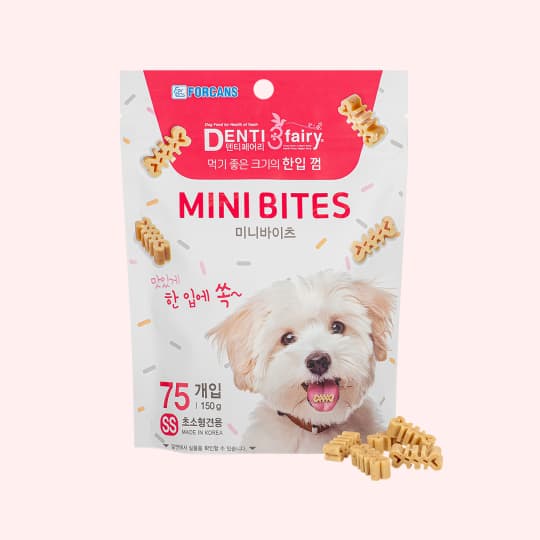 [강아지] 포켄스 덴티페어리 미니바이츠 덴탈껌 SS 12개입(초소형견용)