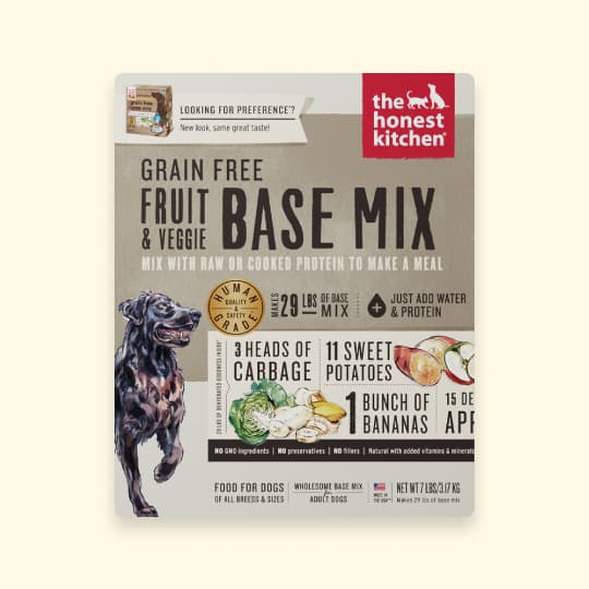 [강아지] 디어니스트키친 탈수건조 그레인프리 과일&야채 베이스믹스 3.17kg