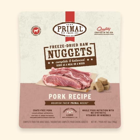 [강아지] 프라이멀 동결건조 너겟 돼지 397g