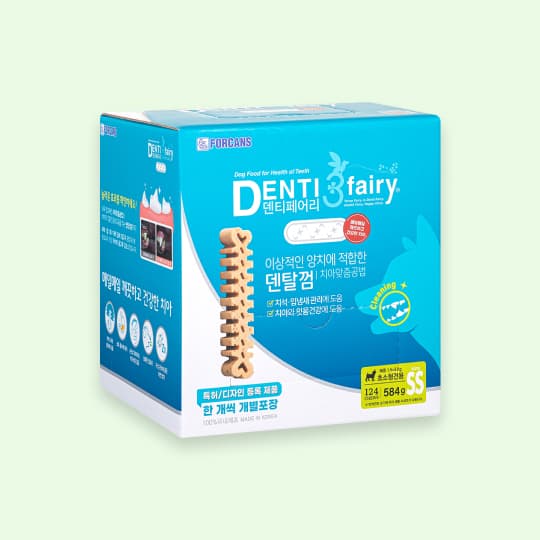 [강아지] 포켄스 덴티페어리 디스펜서(584g) 덴탈껌 SS 124개입(초소형견용)