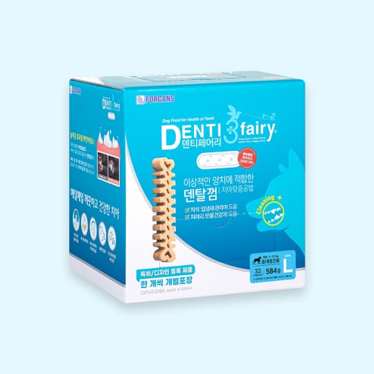 [강아지] 포켄스 덴티페어리 디스펜서(584g) 덴탈껌 L 32개입(중대형견용)