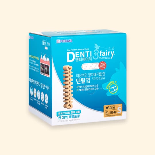 [강아지] 포켄스 덴티페어리 디스펜서(584g) 덴탈껌 S 80개입(소형견용)