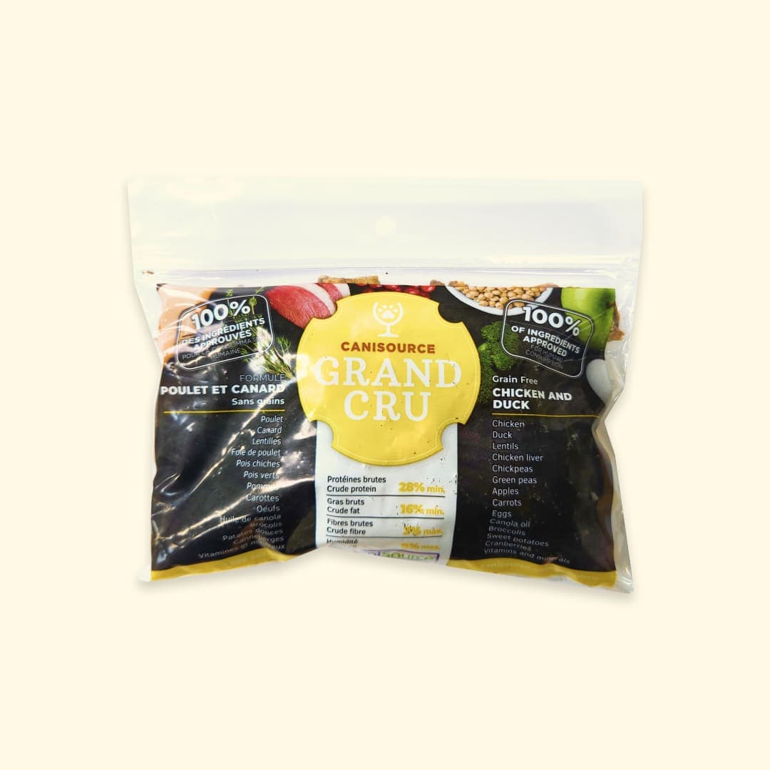 [강아지] 캐니소스 그랑크뤼 에어드라이 사료 닭고기와 오리 맛보기용 샘플 90g