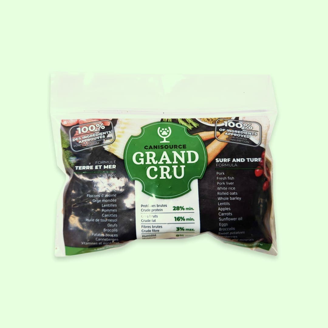 [강아지] 캐니소스 그랑크뤼 에어드라이 사료 서프앤터프 맛보기용 샘플 90g