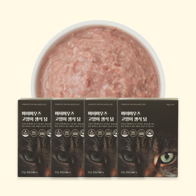 고양이 습식 사료 포옹 마이미우즈 생식 닭 3.2kg, 42% 적립 혜택 제공