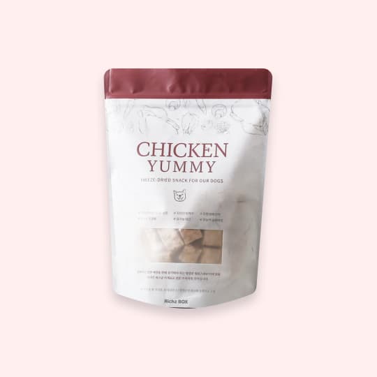 강아지 고양이 간식 리치즈박스 동결건조 치킨 야미 45g, 25% 적립 혜택 제공